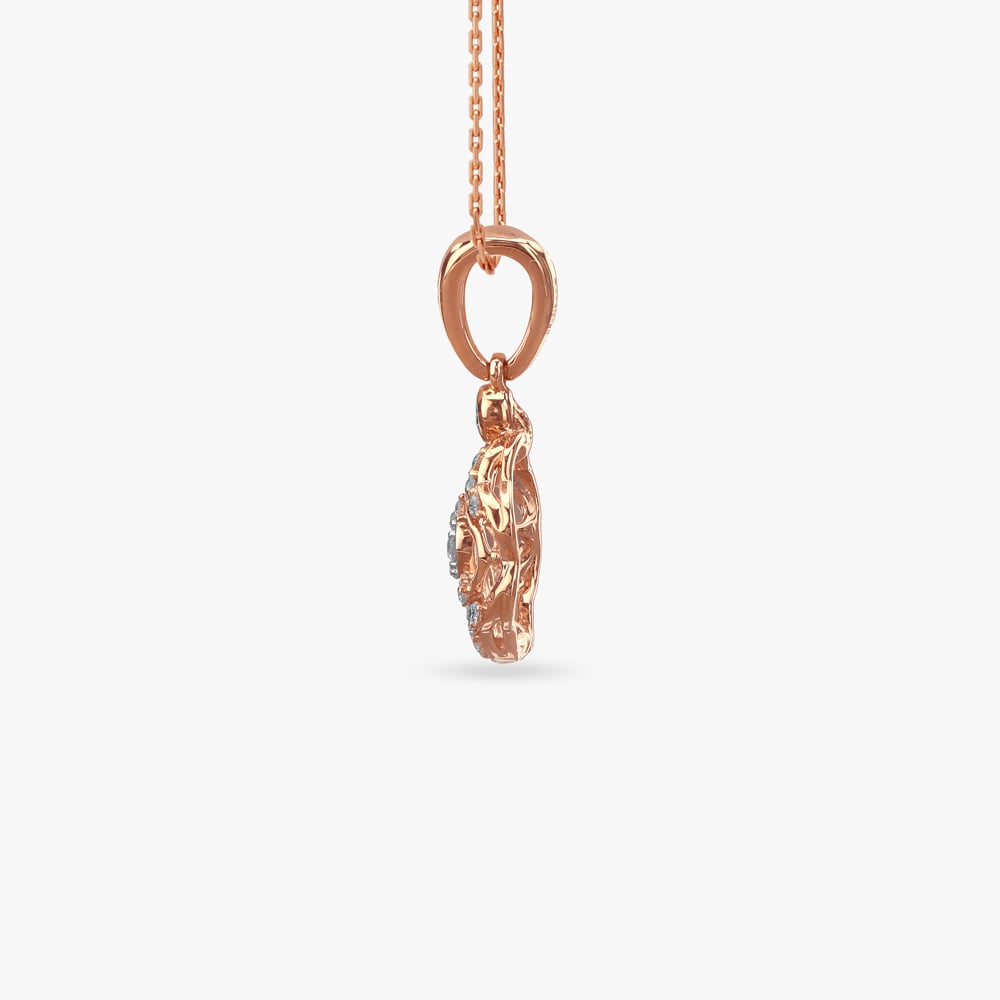 Rosy Bloom Diamond Pendant and Earrings Set,,hi-res image number null