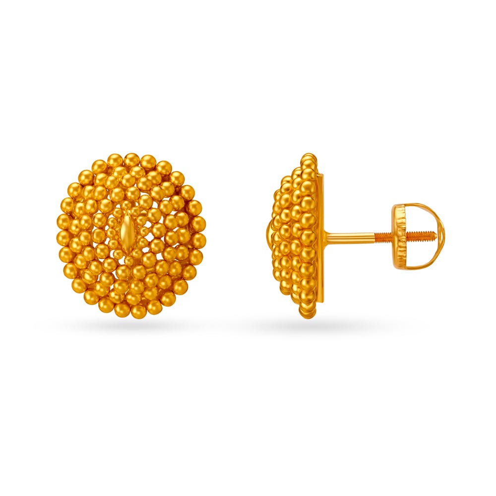 Bewitching Gold Stud Earrings,,hi-res image number null