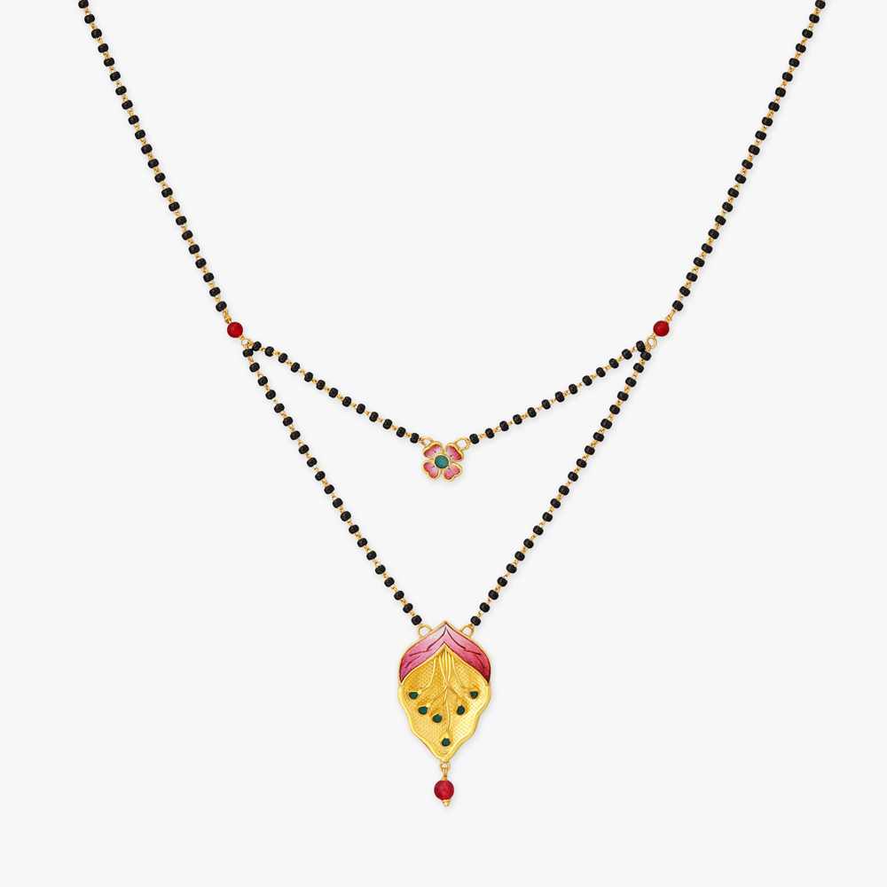 Crimson Veil Gold Mangalsutra,,hi-res image number null