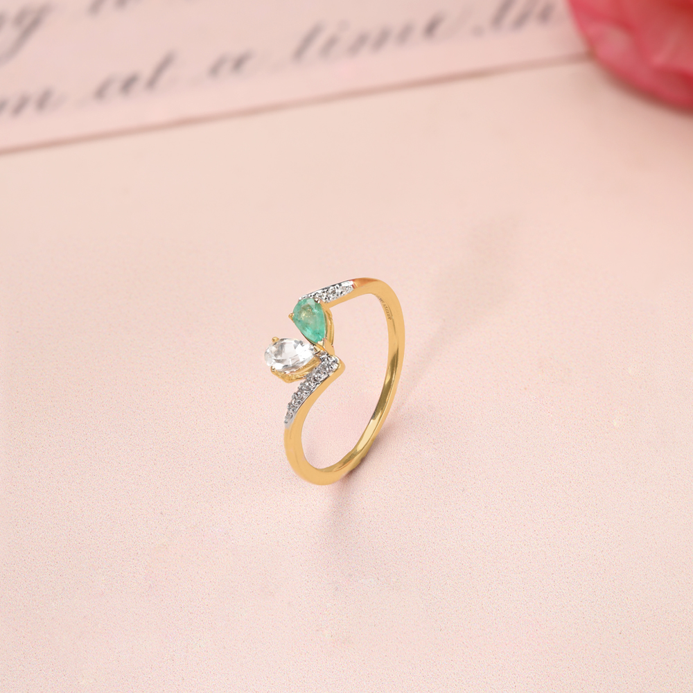 Evergreen Love Diamond & Gold Ring,,hi-res image number null