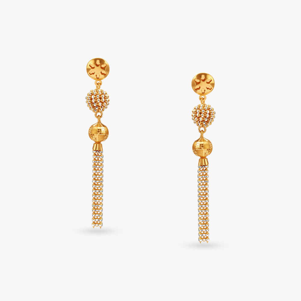 Knurled Beaded Gold Necklace Set,,hi-res image number null