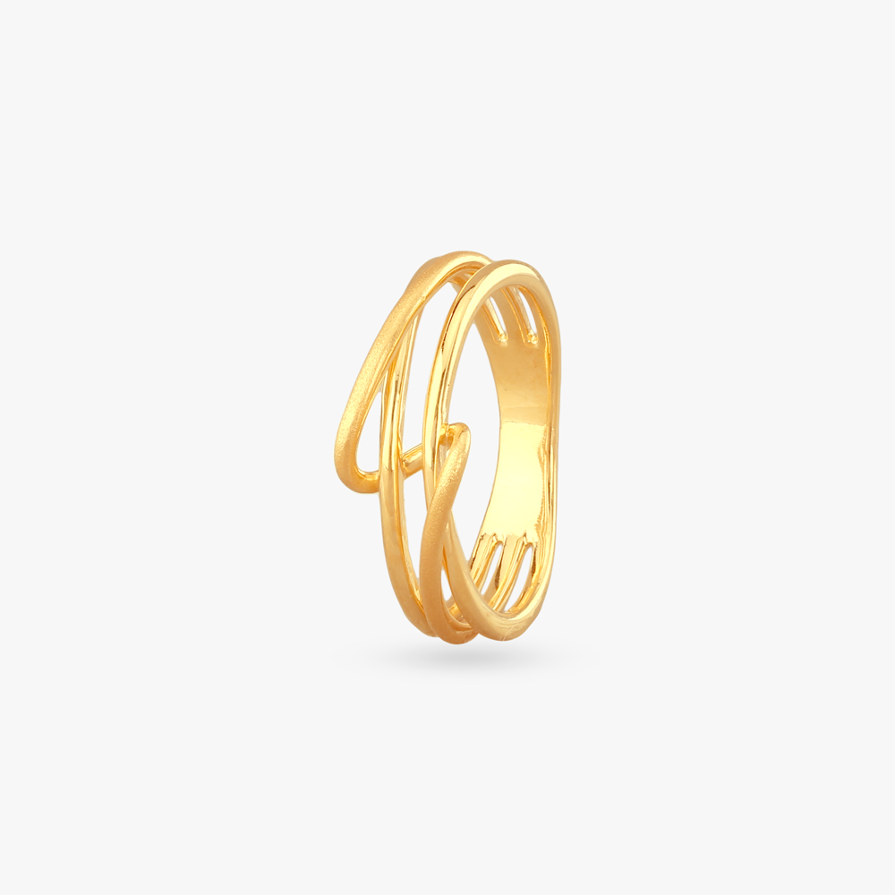 Ripple Twist Gold Ring,,hi-res image number null