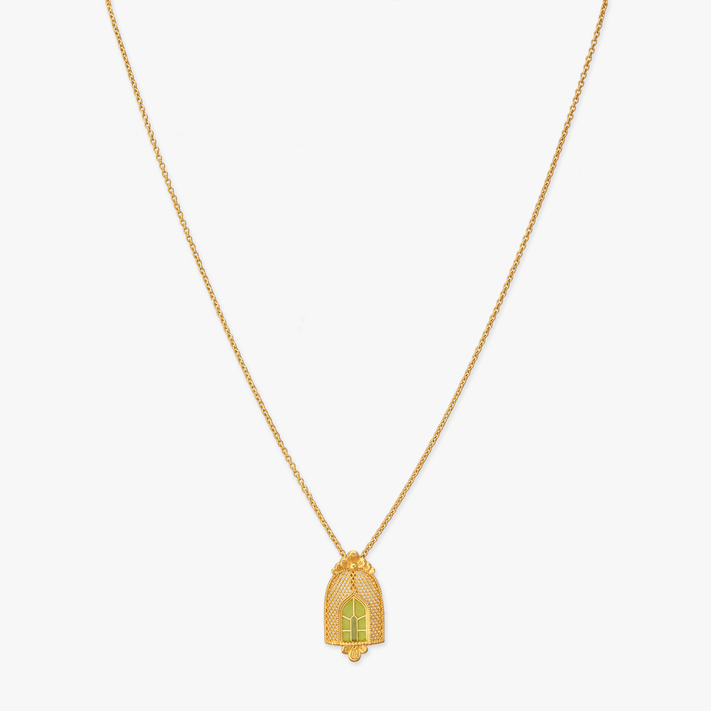 Royal Arch Gold Pendant with Chain and Earrings Set,,hi-res image number null