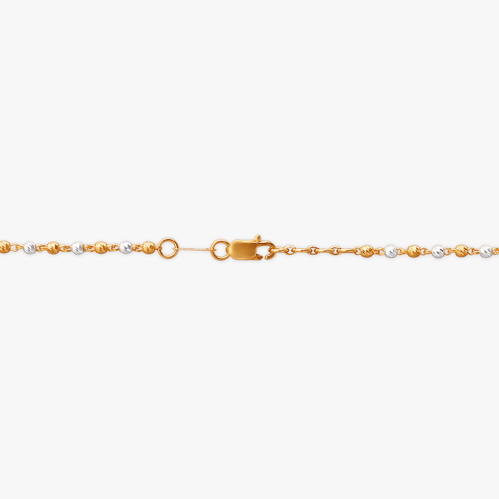 Dual-Tone Beaded Gold Necklace Set,,hi-res image number null