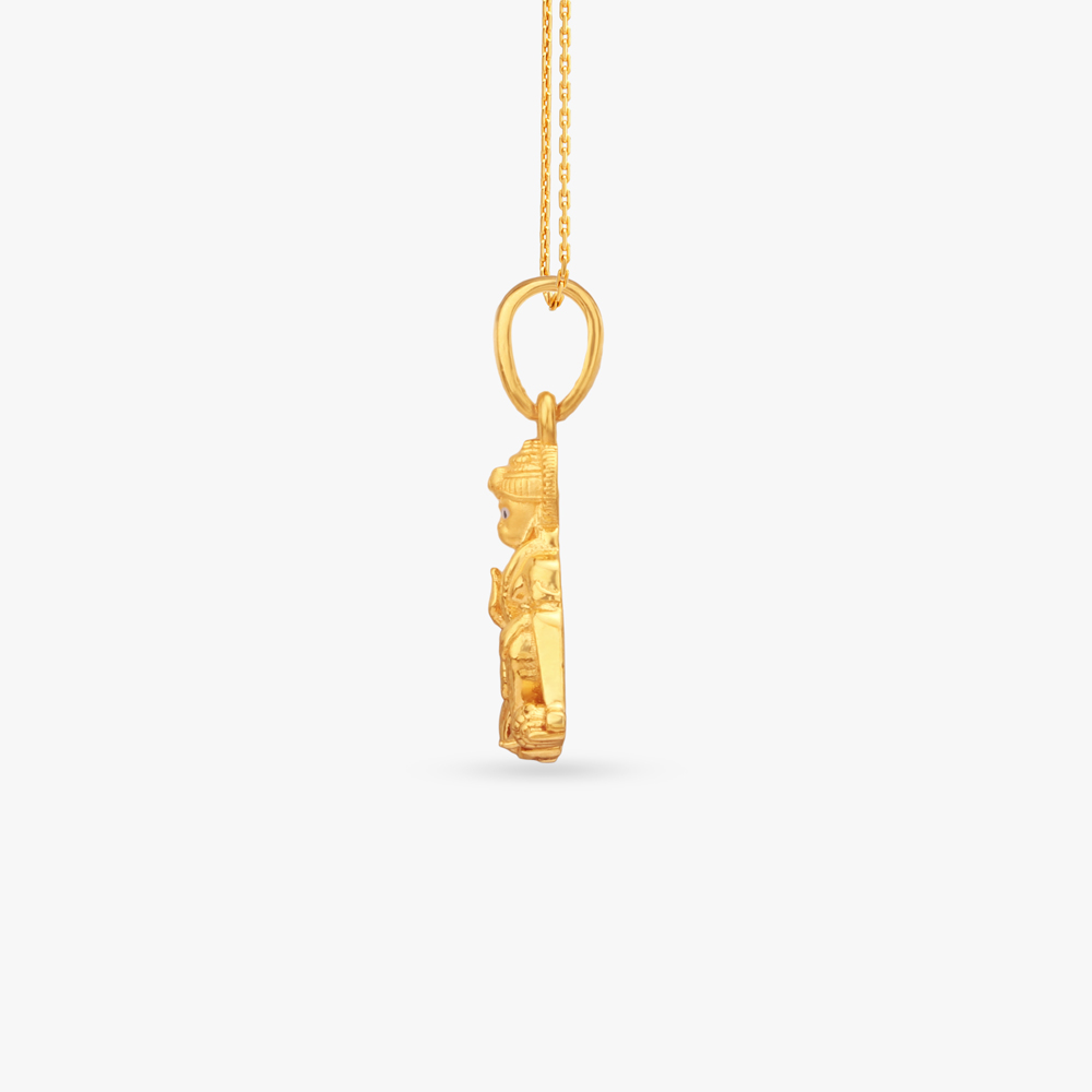 Veer Hanuman Gold Pendant for Men,,hi-res image number null