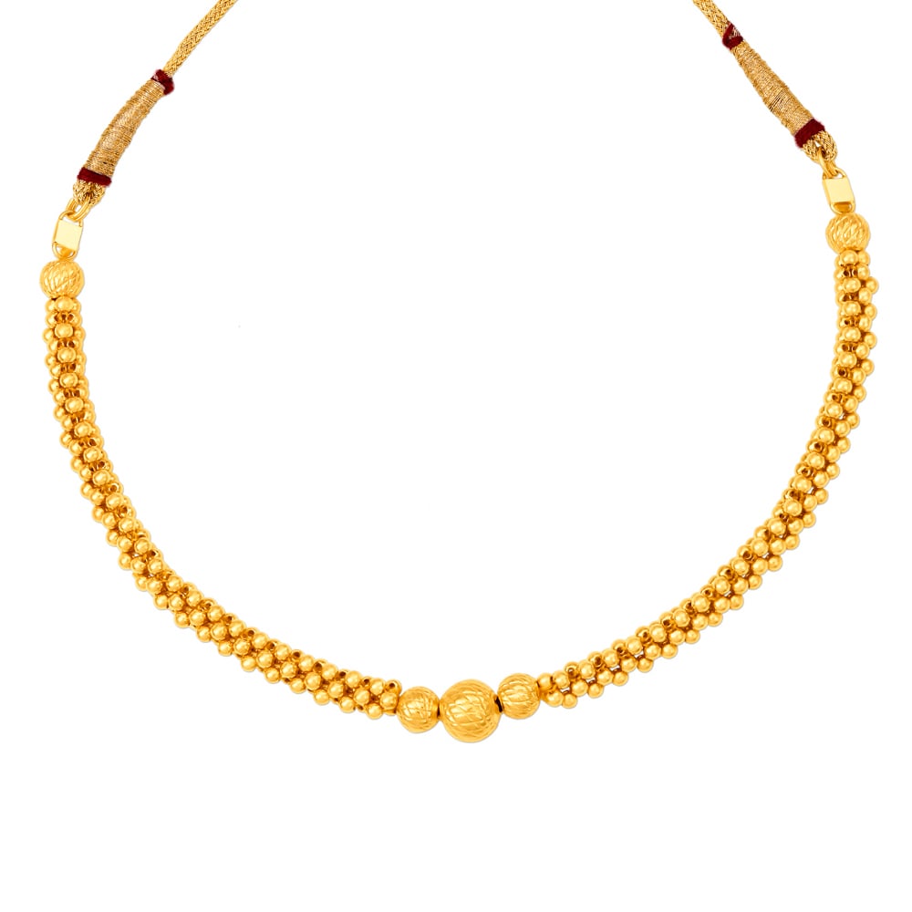 Regal Beaded Gold Necklace,,hi-res image number null