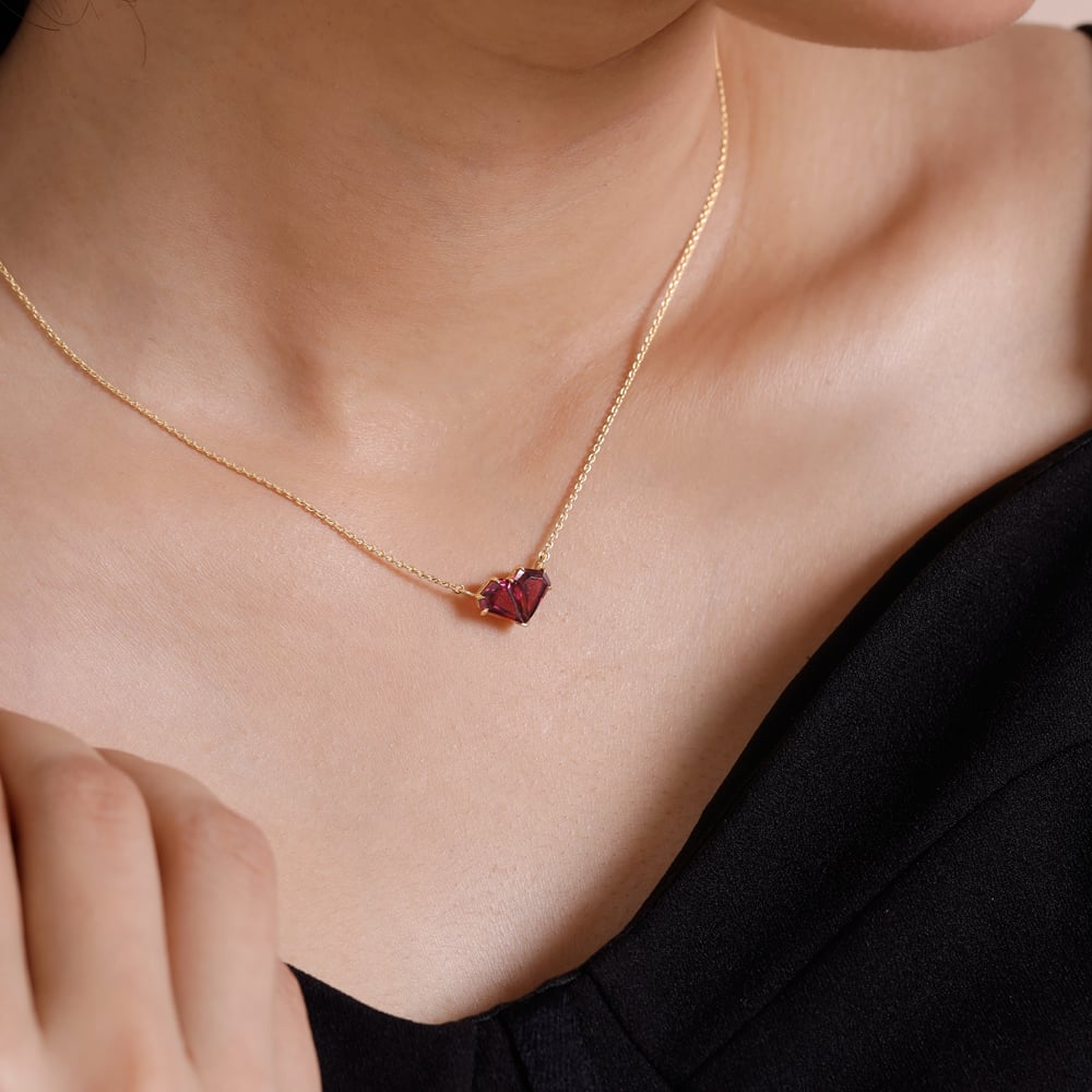 Playful Faceted Pink Garnet Necklace,,hi-res image number null