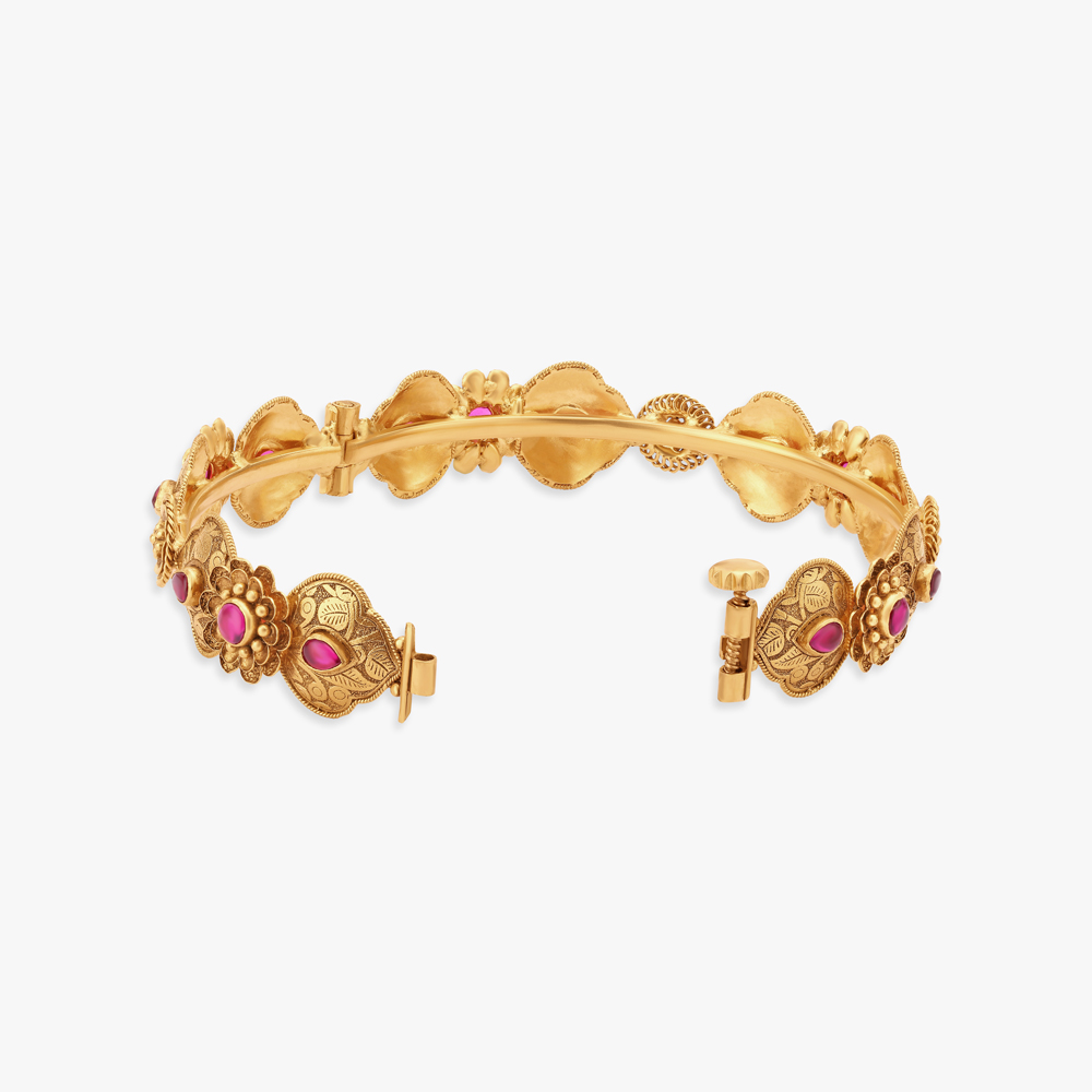 Ethereal Gold zardozi Bangle,,hi-res image number null