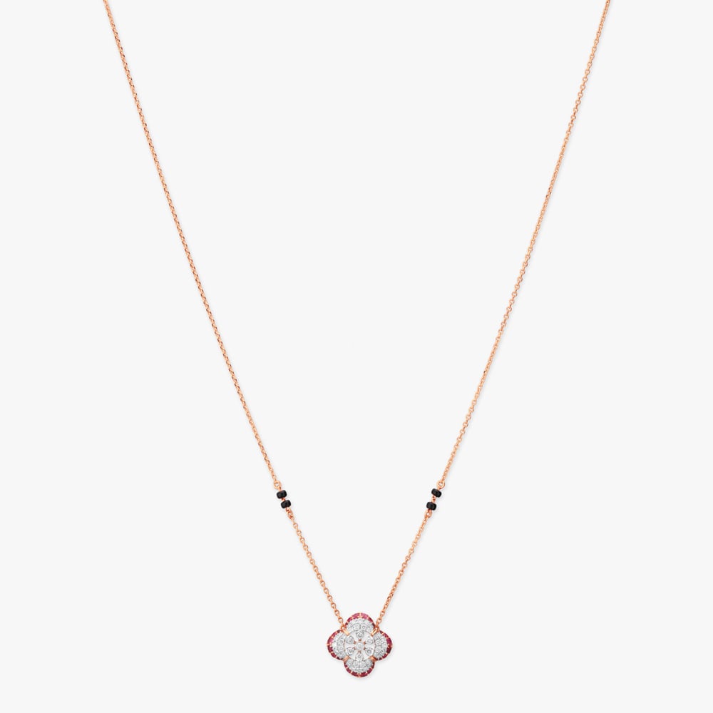 Clover Glow Diamond Mangalsutra,,hi-res image number null