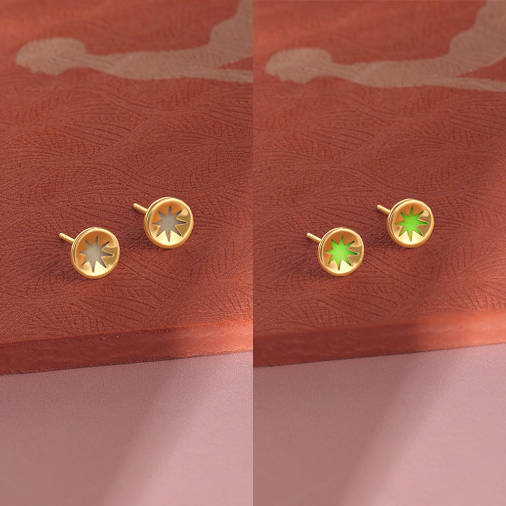 Radiant Sunset Gold Stud Earrings,,hi-res image number null