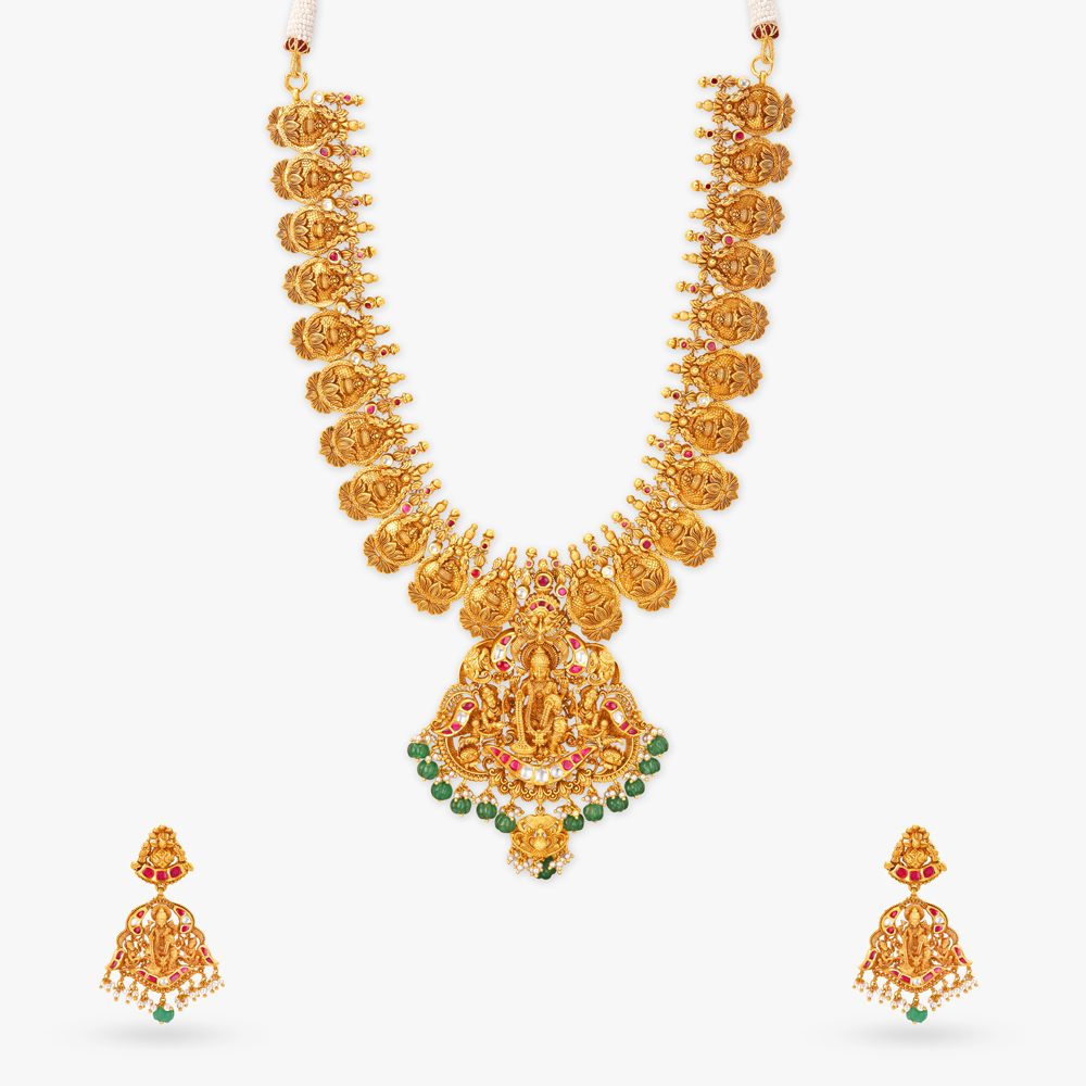 Divine Lakshmi Gold Haram Set,,hi-res image number null