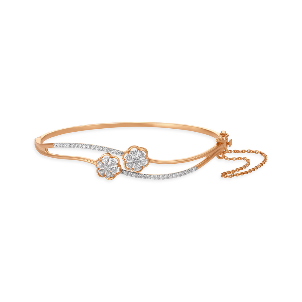 Sophisticated Bloom Diamond Bangle,,hi-res image number null