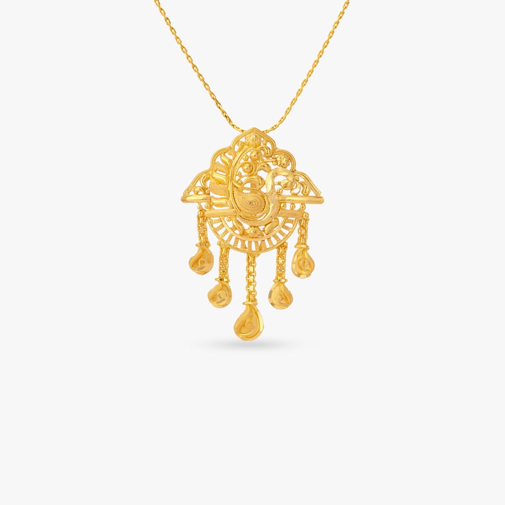 Peacock Arch Gold Maang Tikka,,hi-res image number null