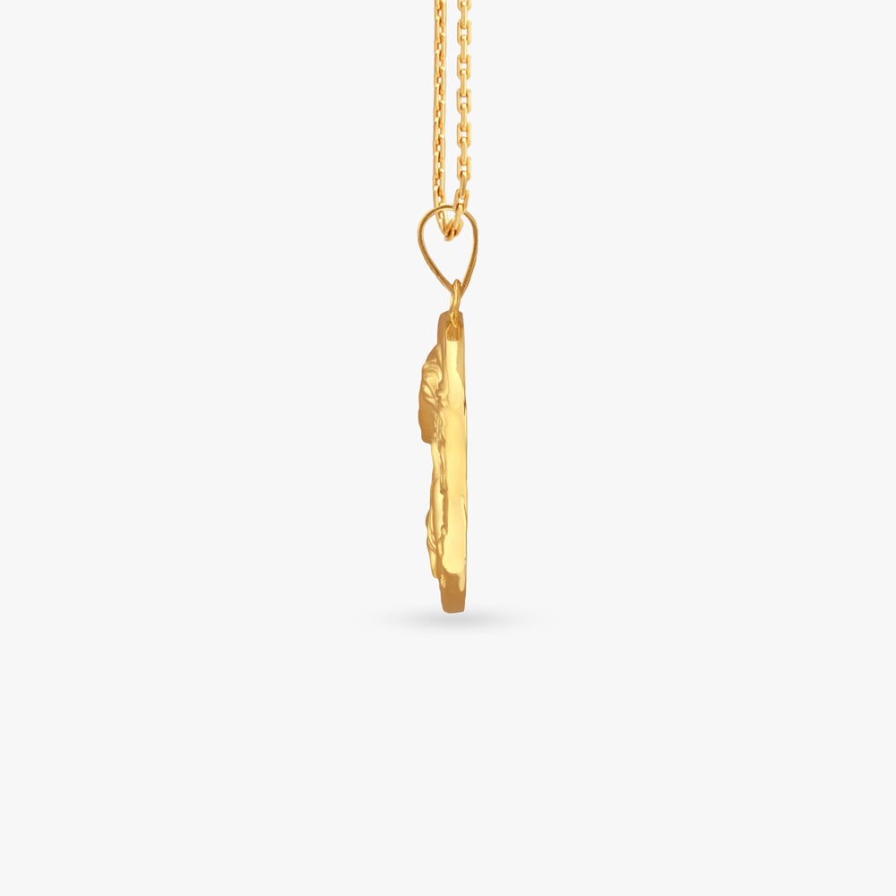 Virgo Zodiac Gold Pendant,,hi-res image number null