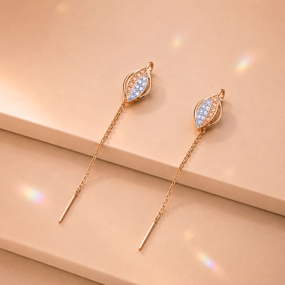 Echo Drift Diamond Drop Earrings,,hi-res image number null