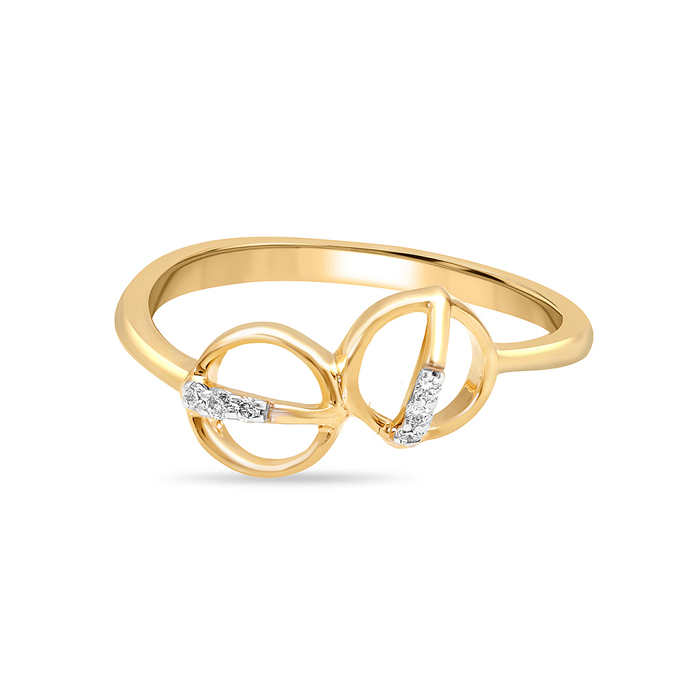 14KT Yellow Gold Gleaming Circles Diamond Ring,,hi-res image number null