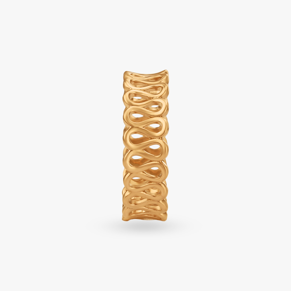 Endless Curve Gold Ring,,hi-res image number null