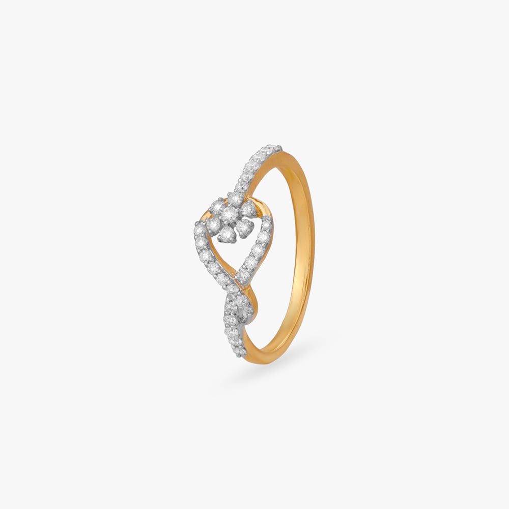 Twisty Bloom Diamond Finger Ring,,hi-res image number null