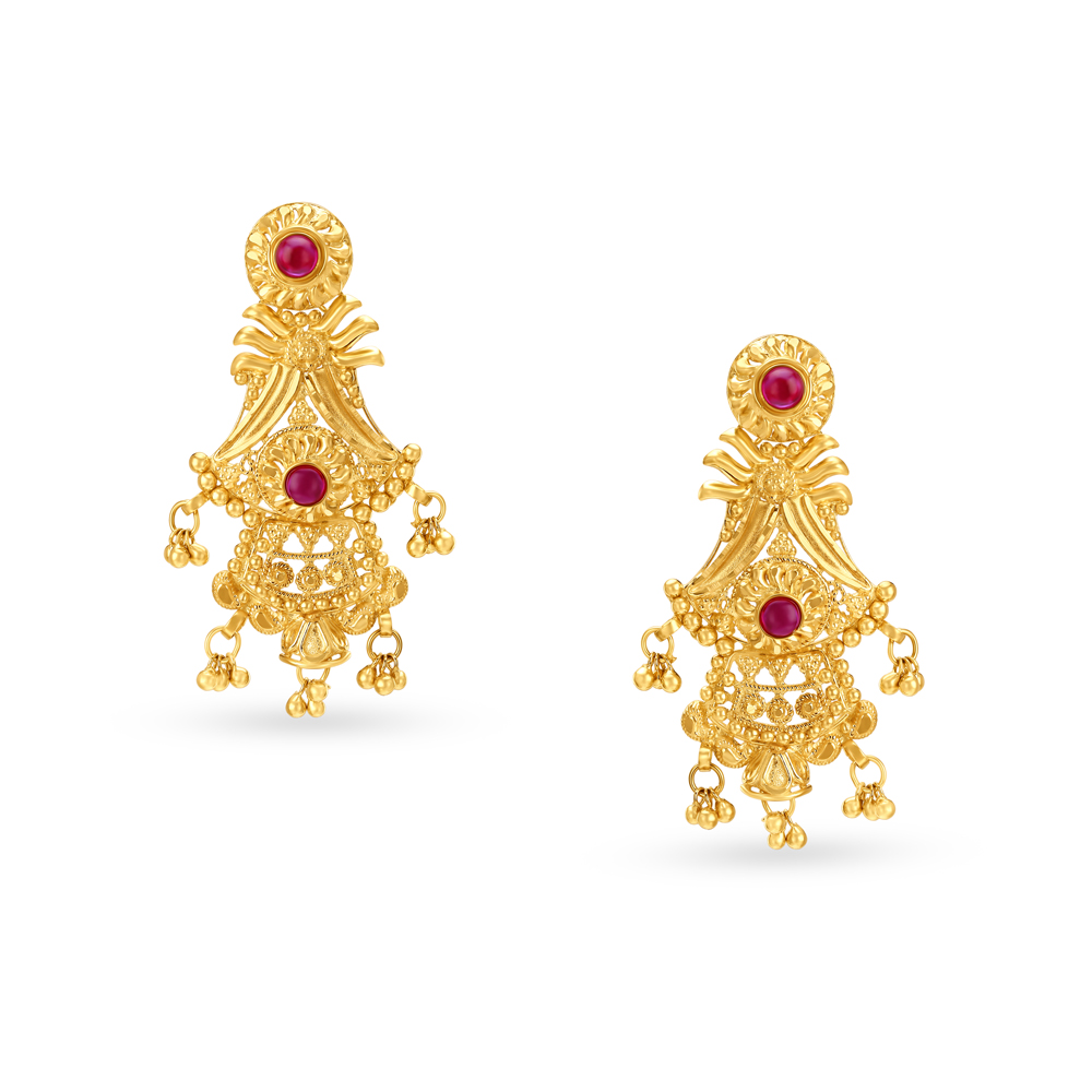 Ravishing Gold Stamp Filigree Necklace Set,,hi-res image number null
