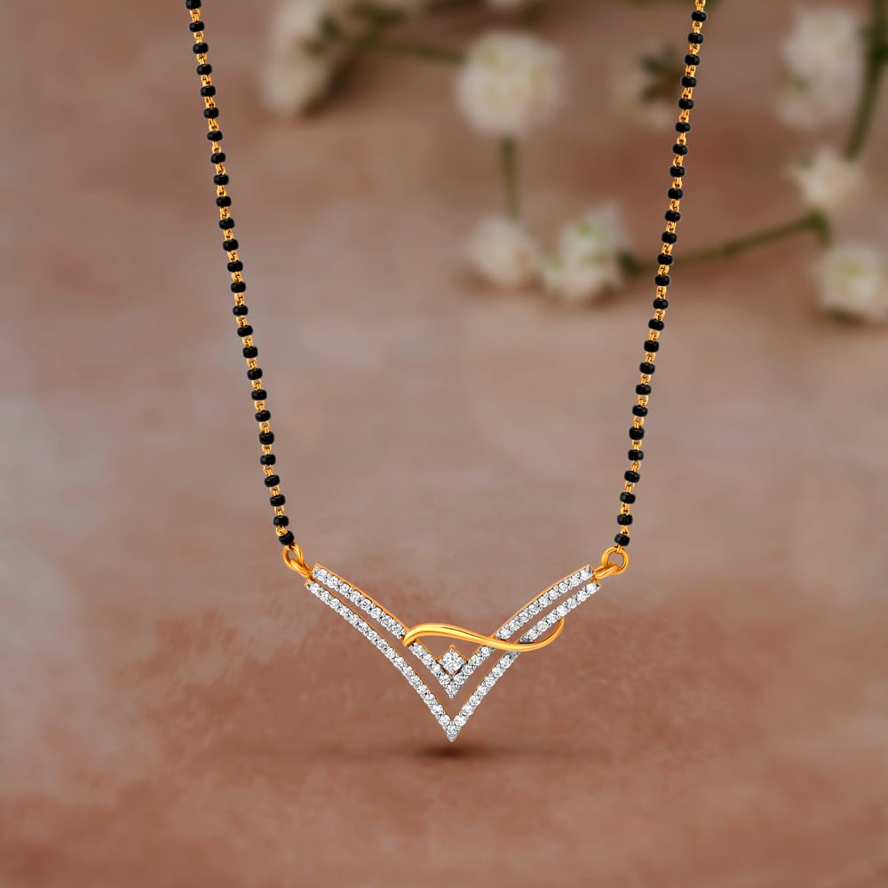 Charming Romantic Diamond Mangalsutra