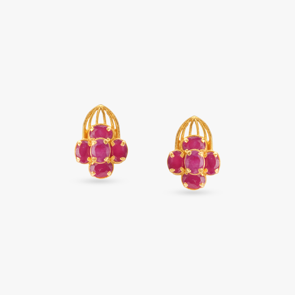 Vivid Loop Ruby Pendant and Earrings Set,,hi-res image number null