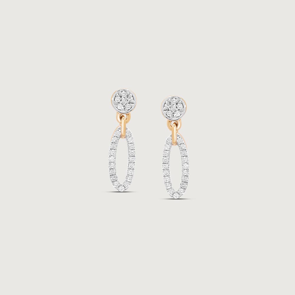 Radiant Loop Diamond Drop Earrings,,hi-res image number null