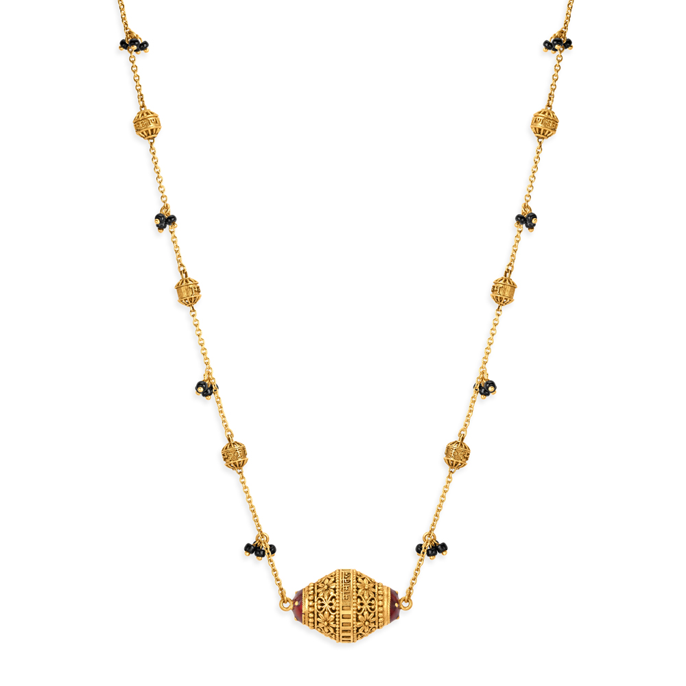 Elliptical Intricate Mangalsutra,,hi-res image number null