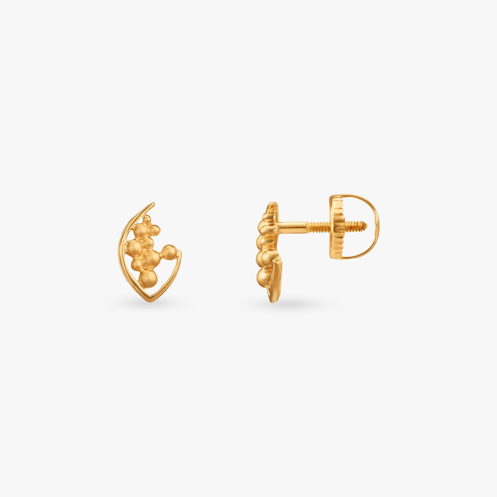Bubble Pop Gold Stud Earrings for Kids,,hi-res image number null