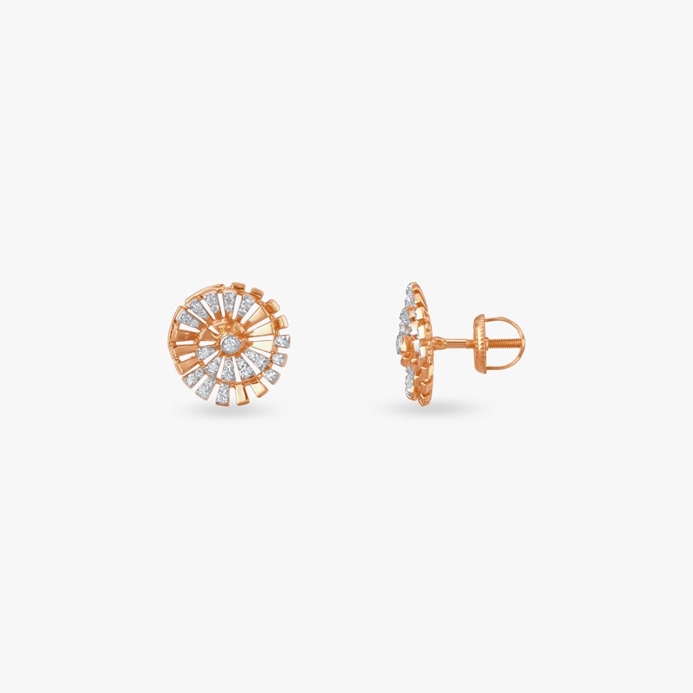 

Sunray Halo Diamond Stud Earrings