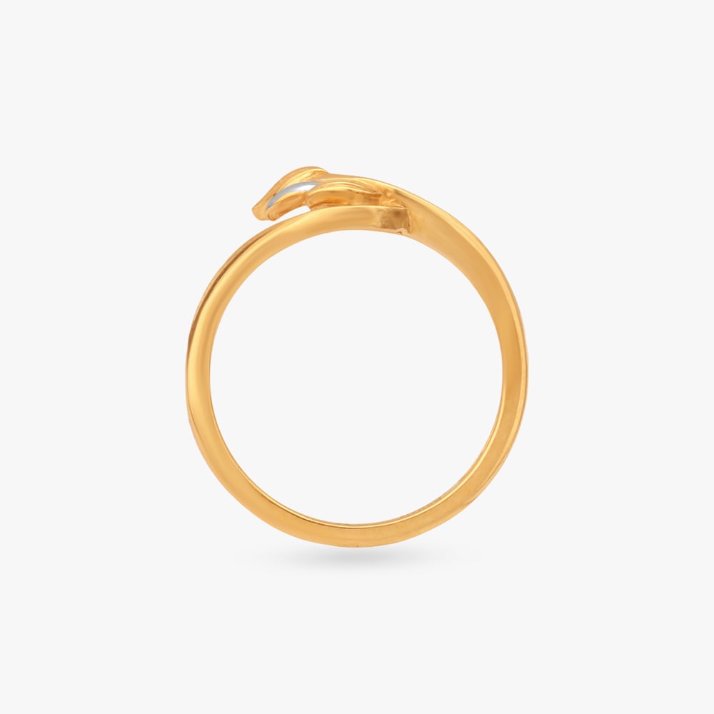 Whispering Leaves Gold Finger Ring,,hi-res image number null
