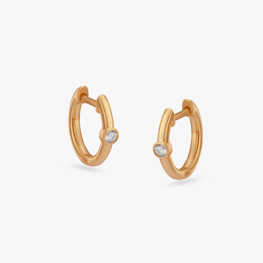 

Twinkle Loop Diamond Hoop Earrings
