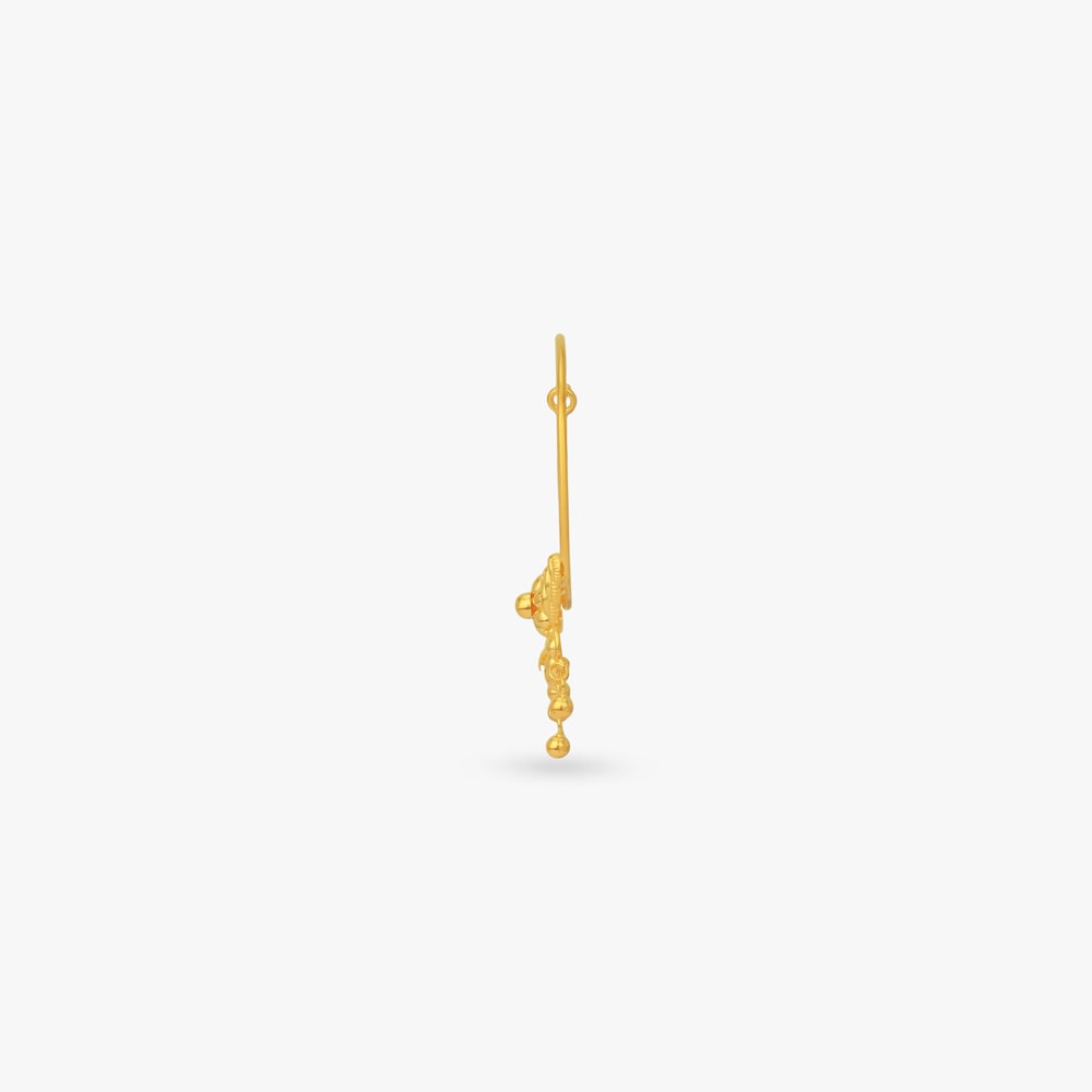 Mithila Jhaalar Gold Nose Pin,,hi-res image number null