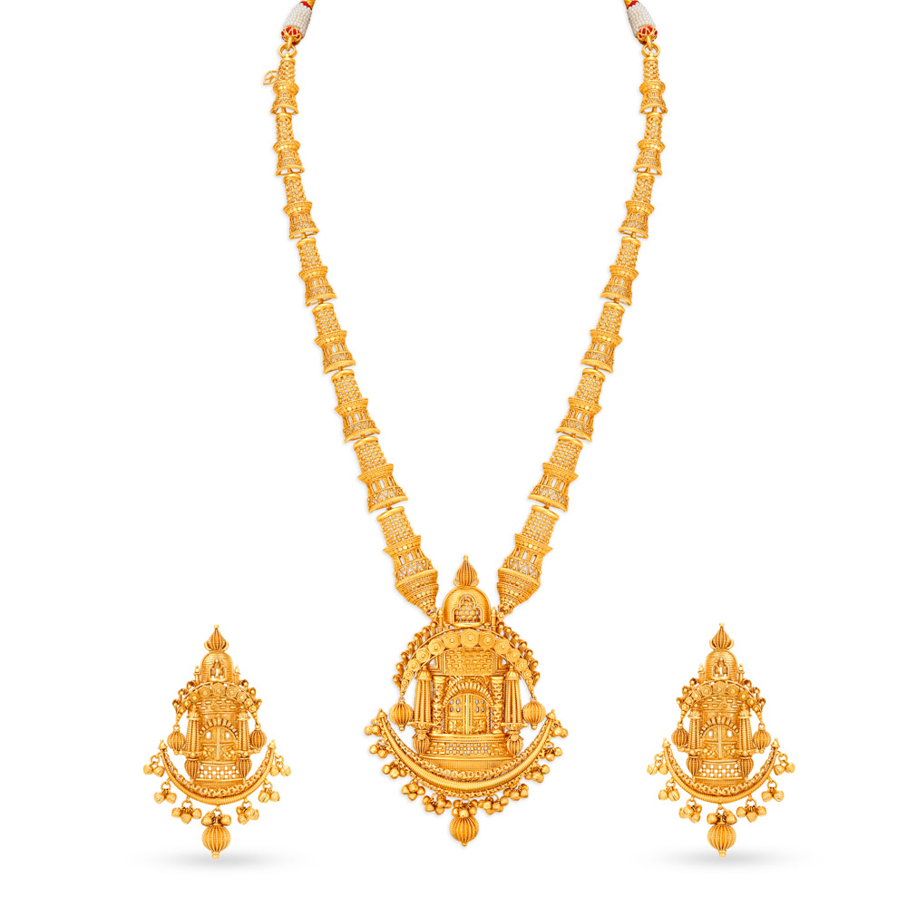 Majestic Palatial Gold Necklace Set