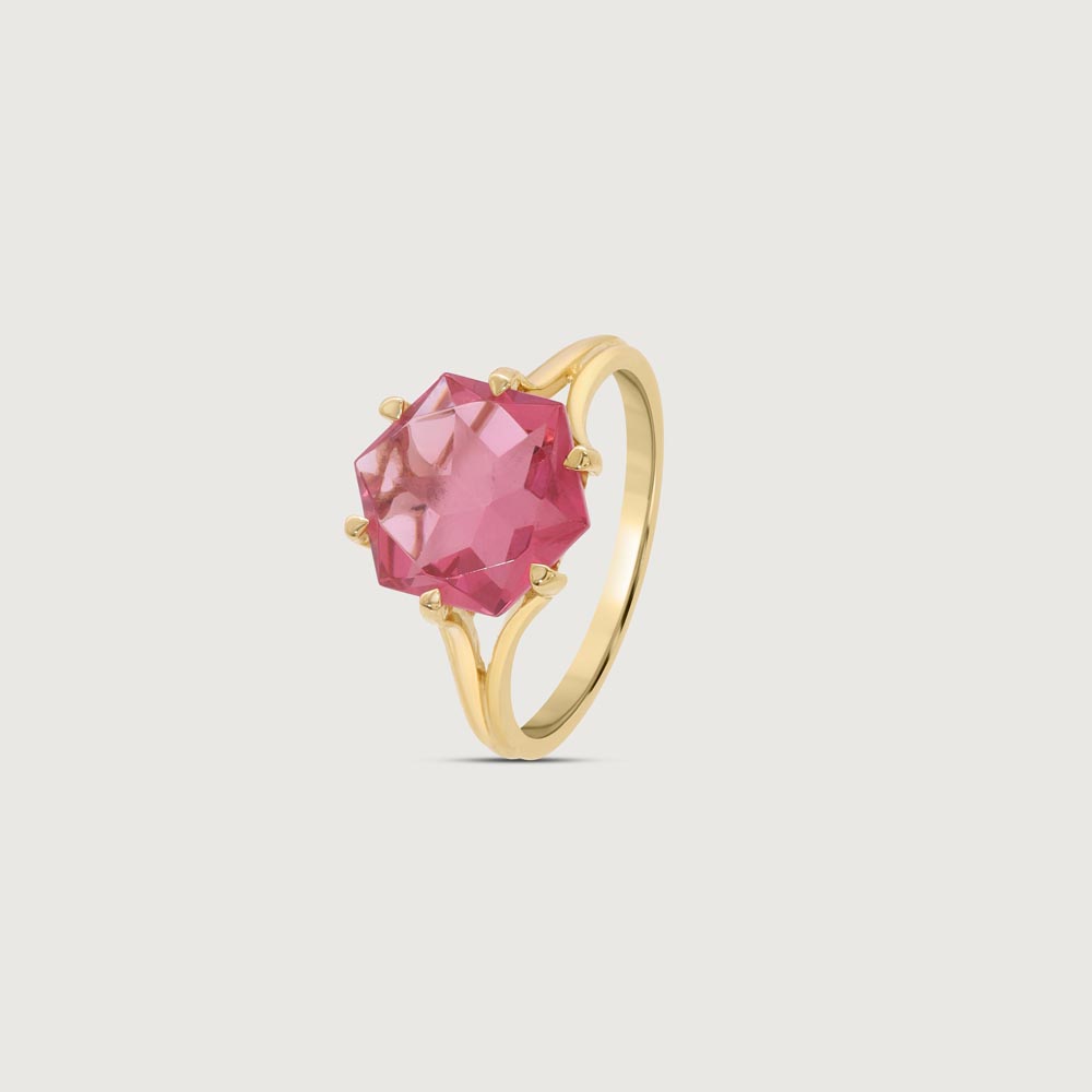 Starburst Pink Gold Ring,,hi-res image number null