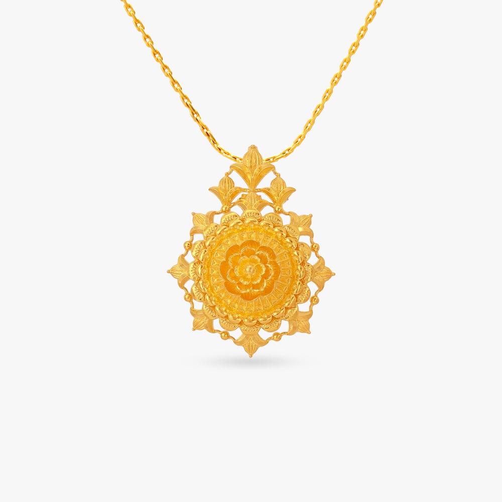 Petal Mandala Gold Maang Tikka,,hi-res image number null