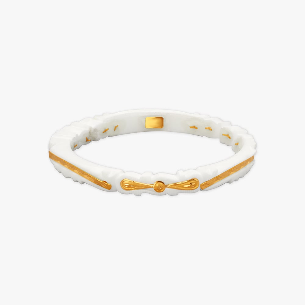 

Serene Charm Gold Pola Bangle