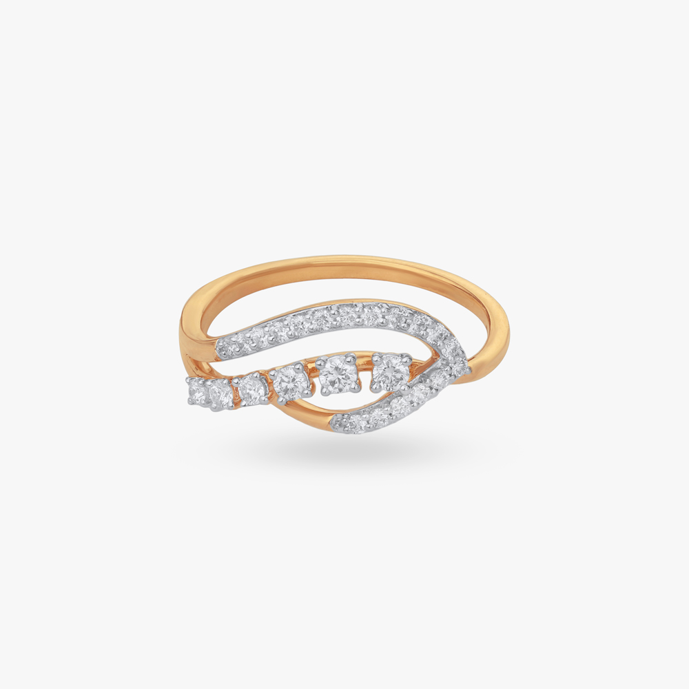 Leaf Swirl Diamond Ring,,hi-res image number null