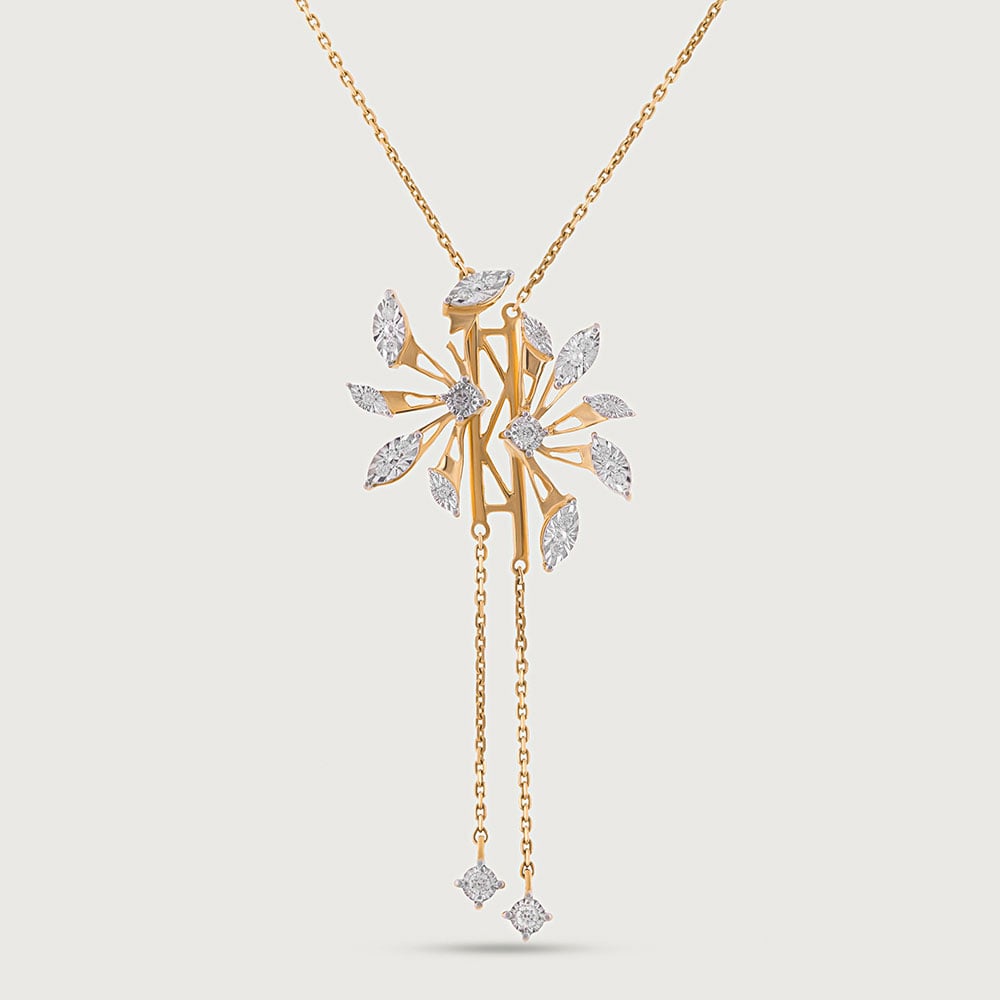 Radiant Blossom Gold & Diamond Necklace,,hi-res image number null