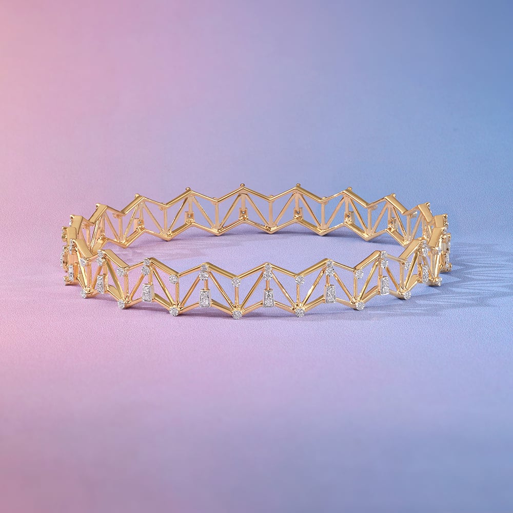 Radiant Lattice Diamond Bangle,,hi-res image number null