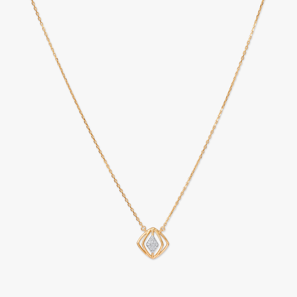 Golden Gaze Diamond Pendant with Chain,,hi-res image number null