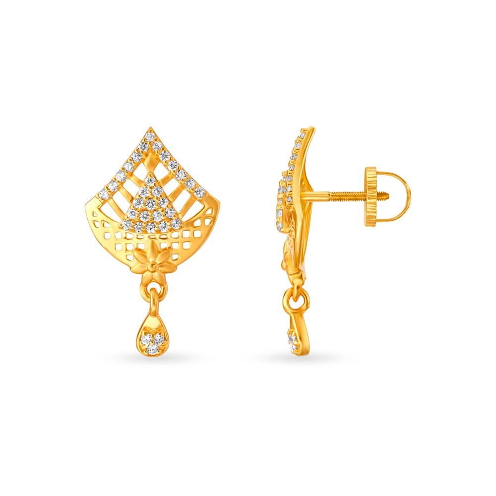 Sophisticated Gold Drop Earrings,,hi-res image number null