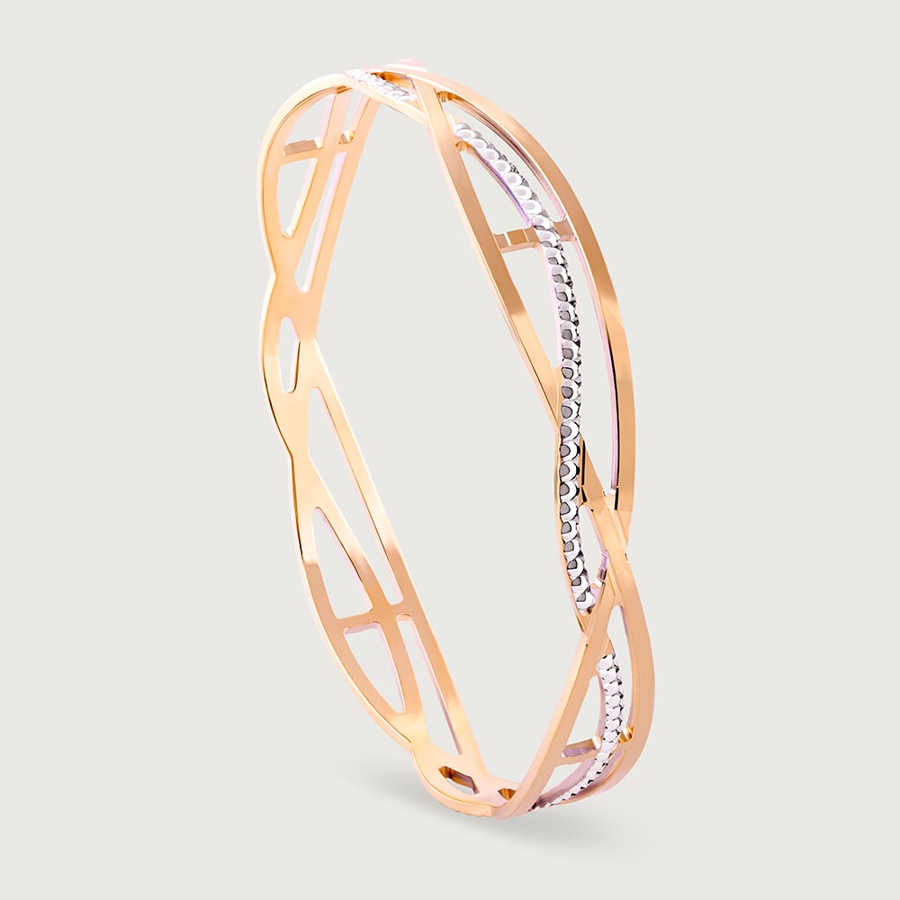 Retro Wave Gold Bangle,,hi-res image number null
