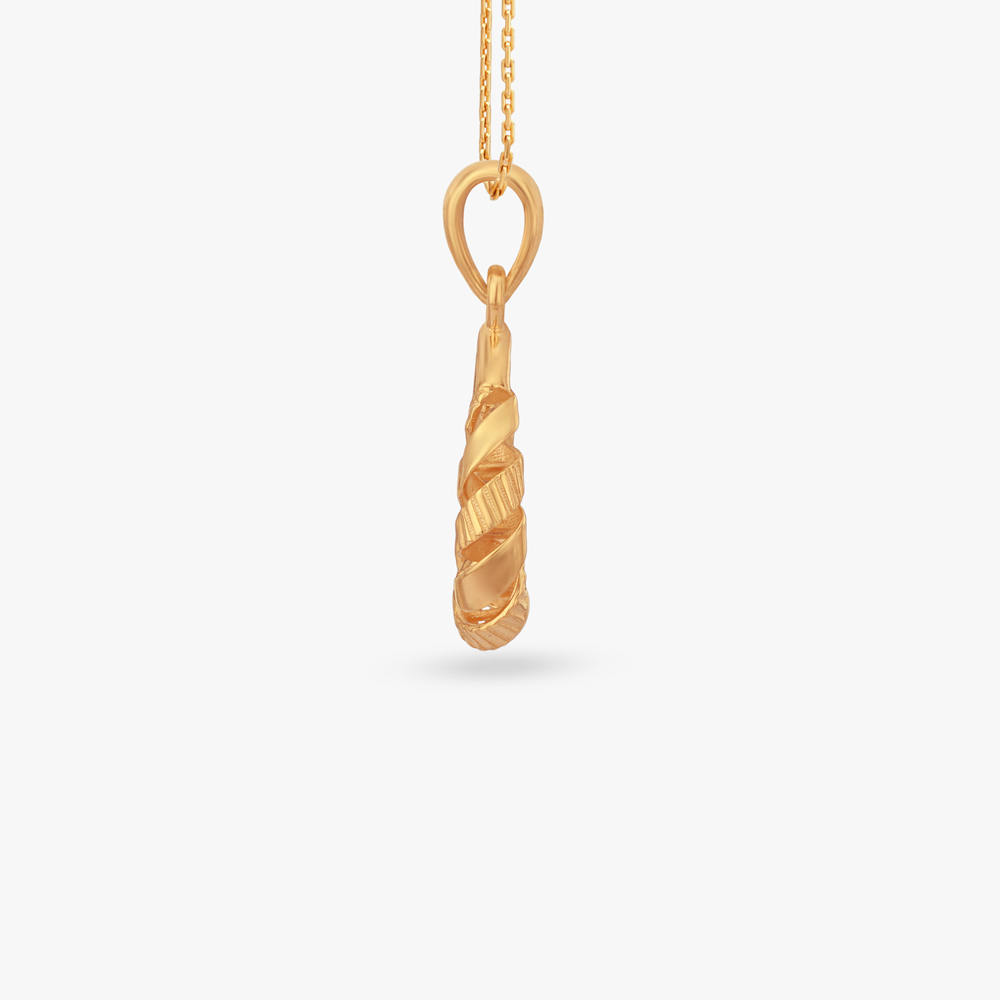 Interwoven Gleam Gold Pendant and Earrings Set,,hi-res image number null