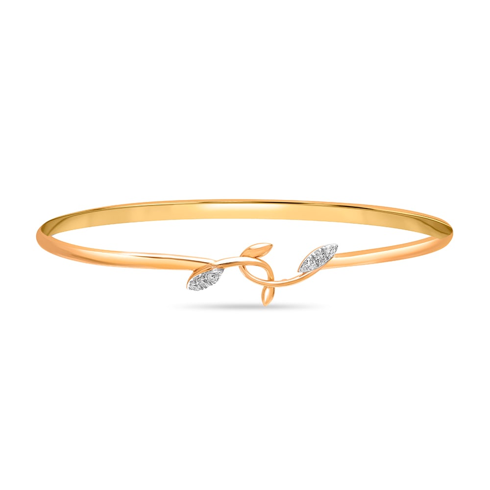 14KT Yellow Gold Functional Flair Diamond Bangle,,hi-res image number null