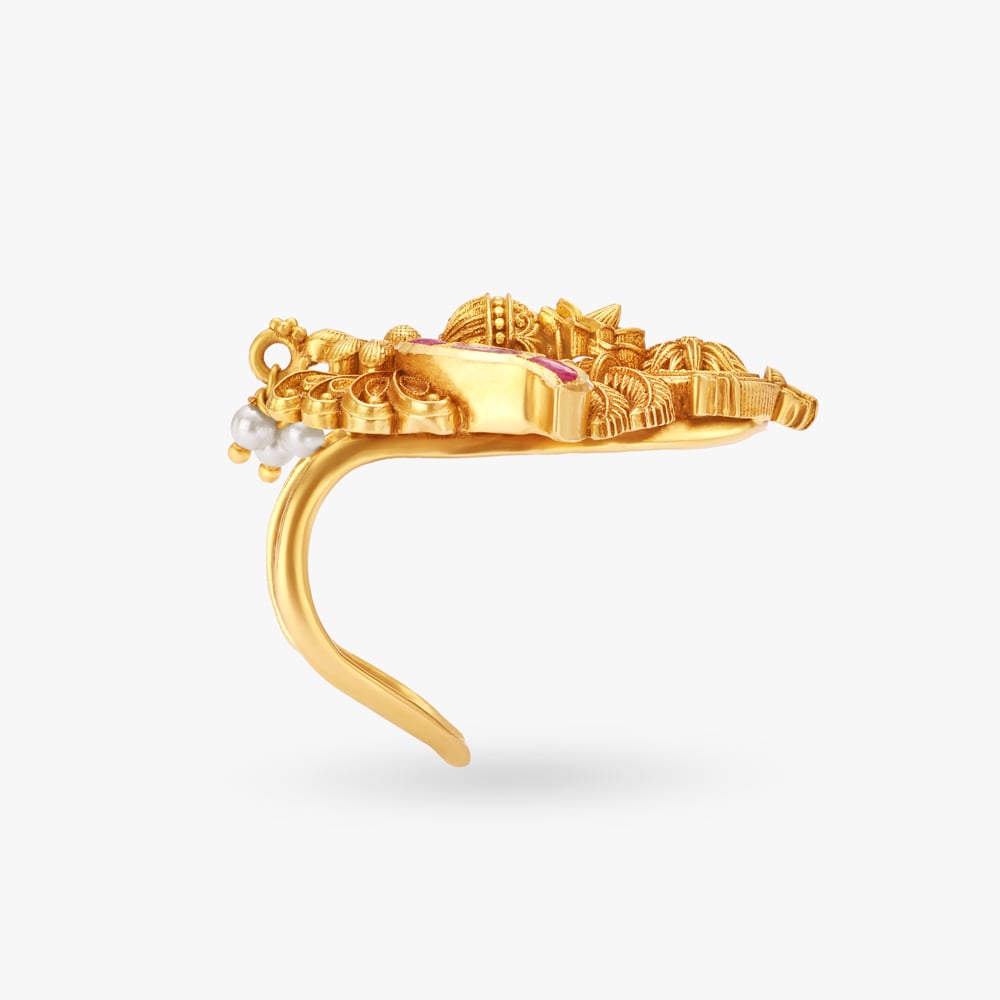 Kalash of Divinity Gold Vanki Finger Ring,,hi-res image number null