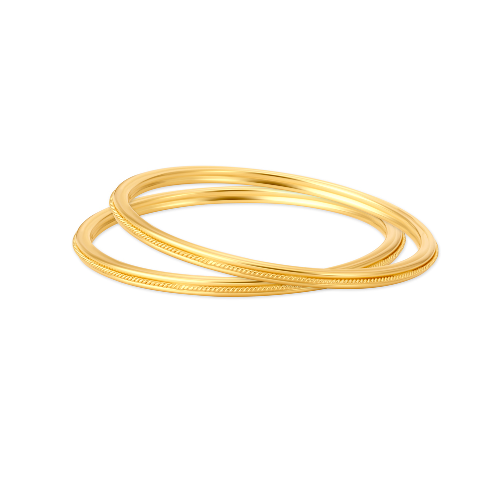 Carved Glossy Gold Bangle,,hi-res image number null