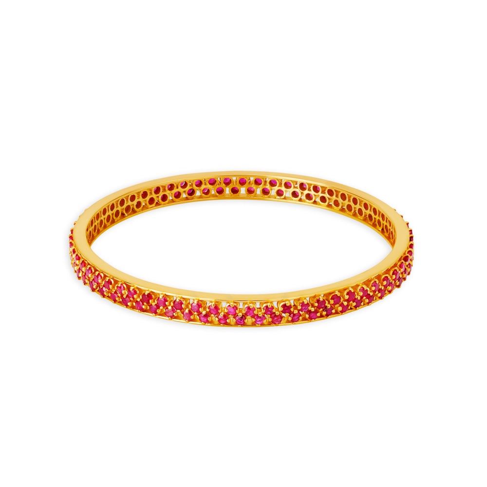 V-Day Collection From 14KT Rose Gold Ruby Bangle | Mia
