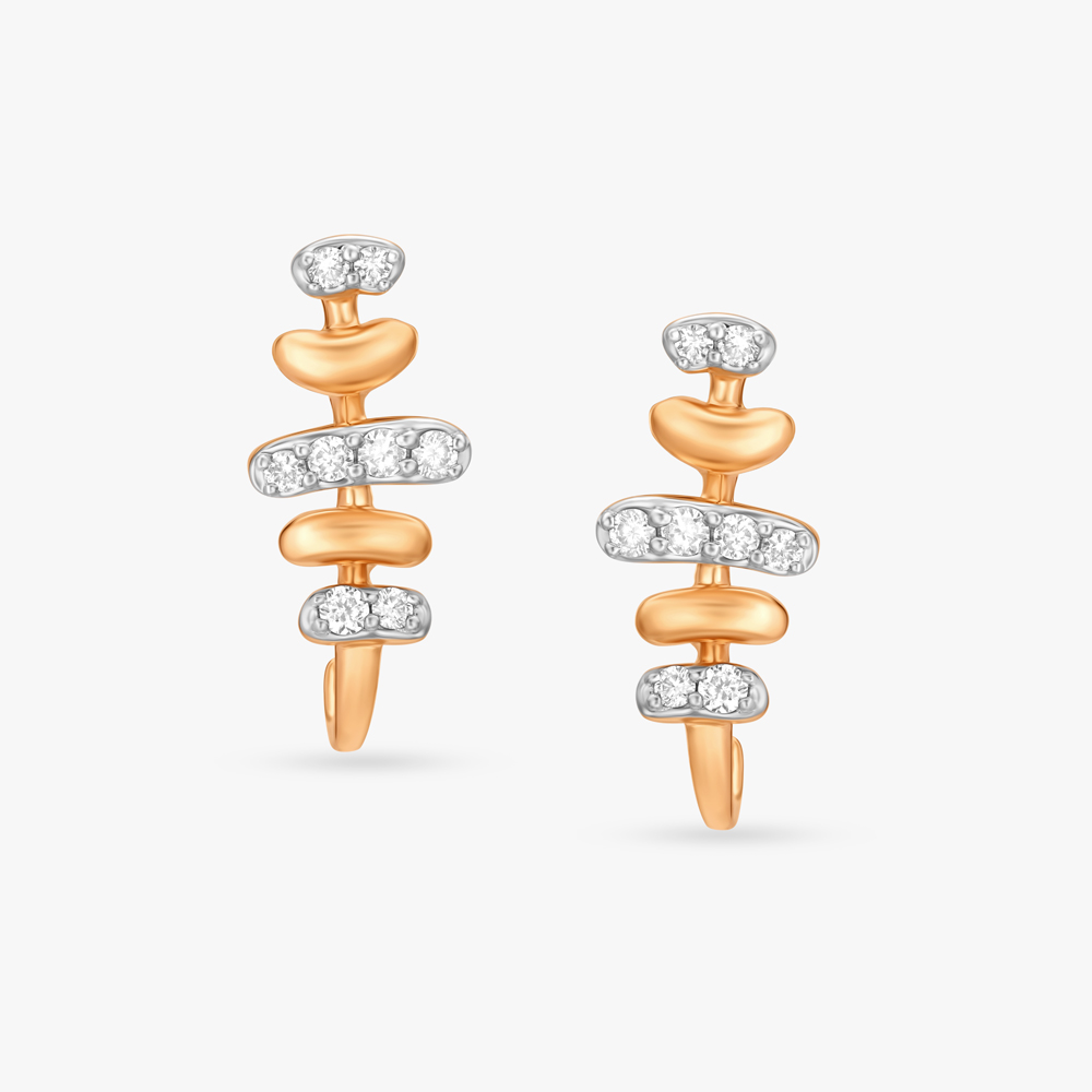 Shimmering Melody Hoop Earrings