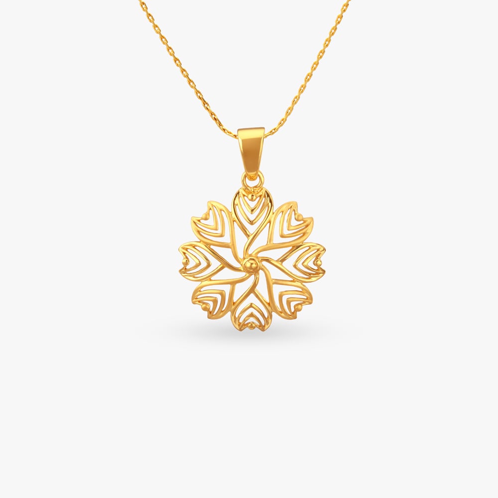 

Whirl Blossom Gold Pendant