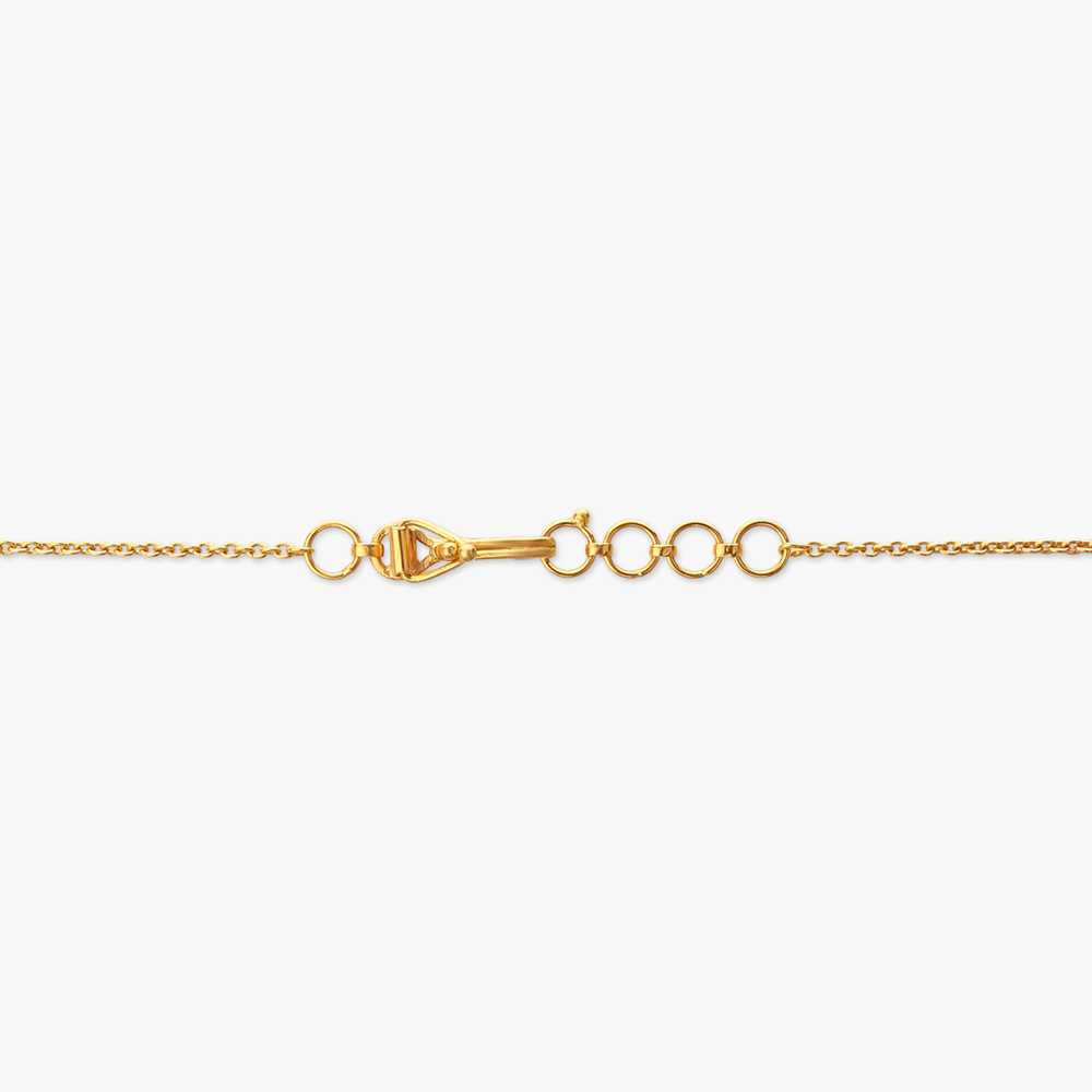 Petal Arch Gold Pendant with Chain and Earrings Set,,hi-res image number null